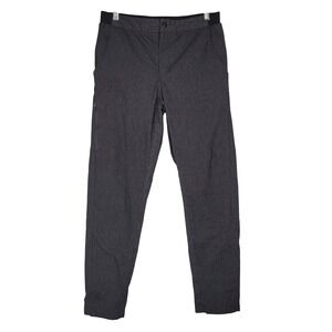 Bossini Fleece Lined Pants Size 28 Charcoal Grey Casual Elastic Waist